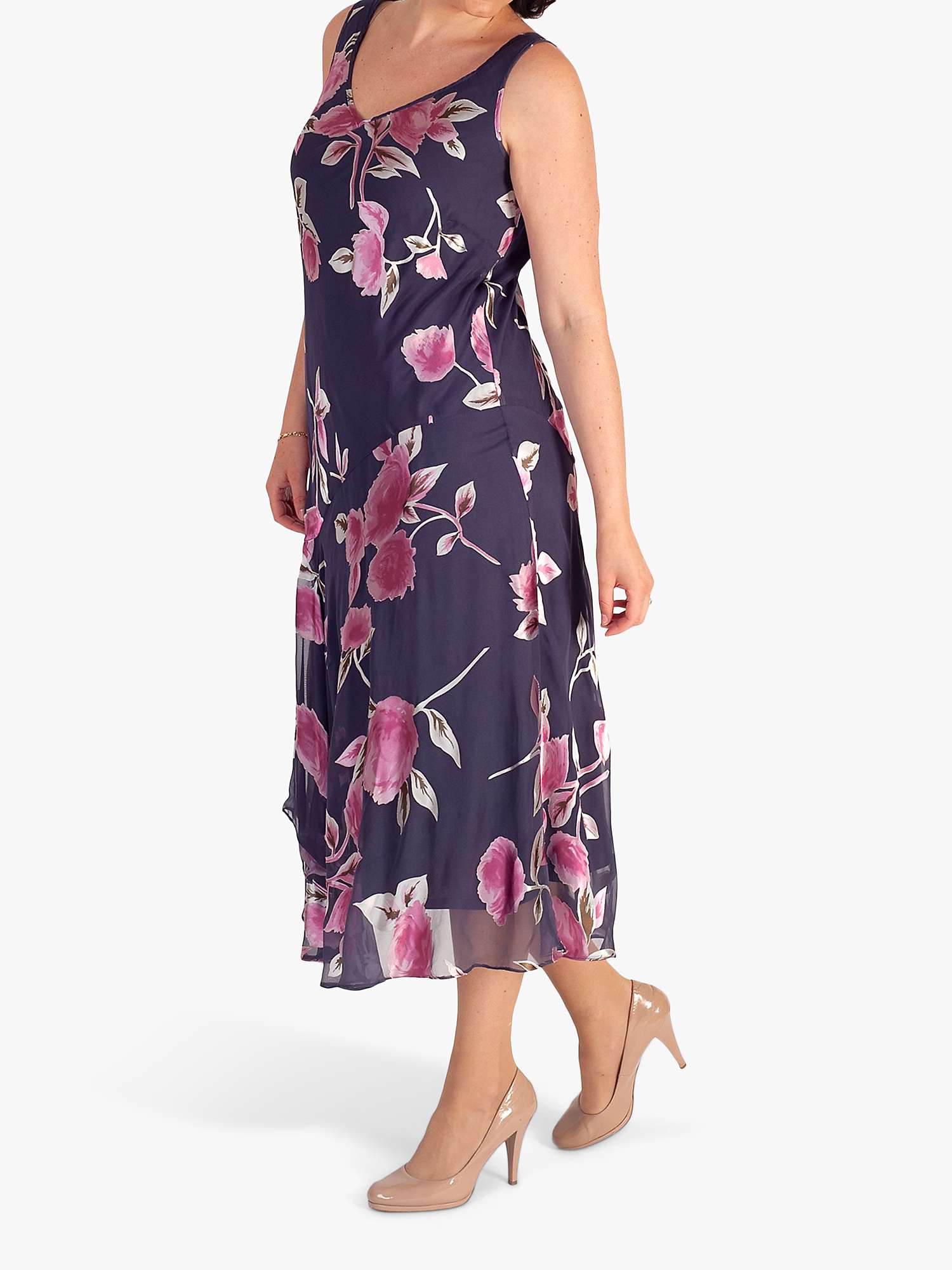 Buy chesca Rose Devoree Sleeveless Midi Dress, Violetta Online at johnlewis.com