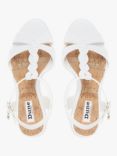 Dune Koala Leather Wedge Heel Sandals, White