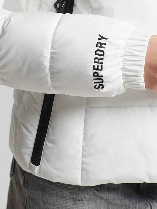 Superdry Spirit Puffer Jacket, Optic White at John Lewis & Partners