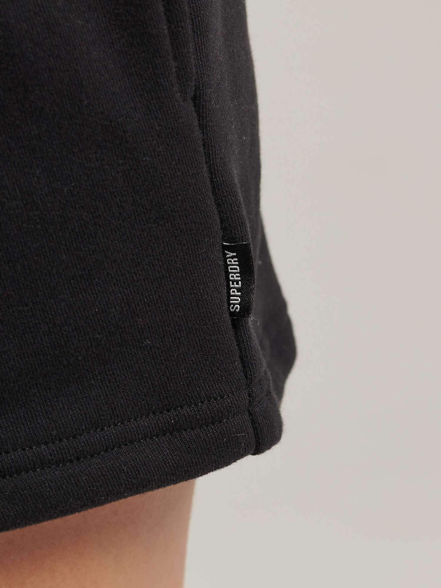 Buy Superdry Logo Jersey Shorts, Black Online at johnlewis.com