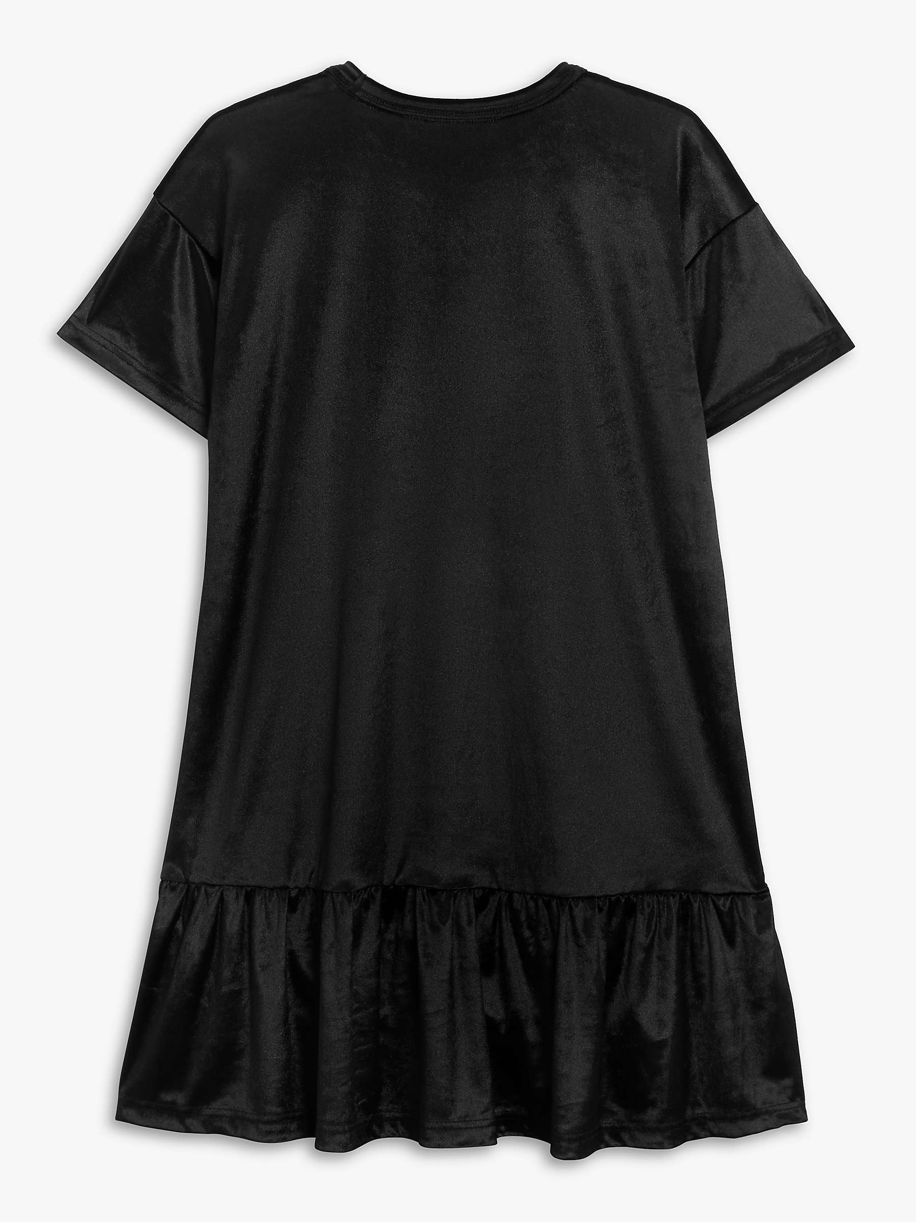 Buy John Lewis ANYDAY Plain Velvet Short Sleeve Ruffle Hem Mini Dress Online at johnlewis.com