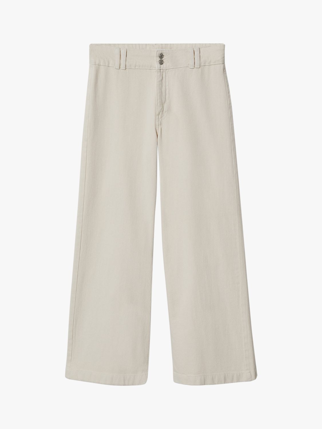 Mango Denim Culottes, Beige at John Lewis & Partners