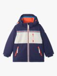 Hatley Kids' Colour Block Ski Jacket, Blue/Multi