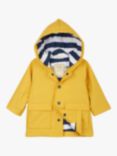 Hatley Baby Stripe Lined Raincoat, Dark Yellow