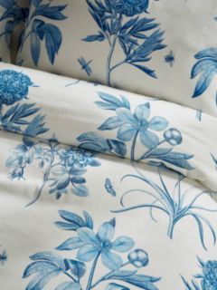 Sanderson Etchings & Roses Oxford Pillowcase, Blue