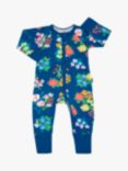 Bonds Baby Tiny Terrace Garden Floral Zip Wondersuit, Blue