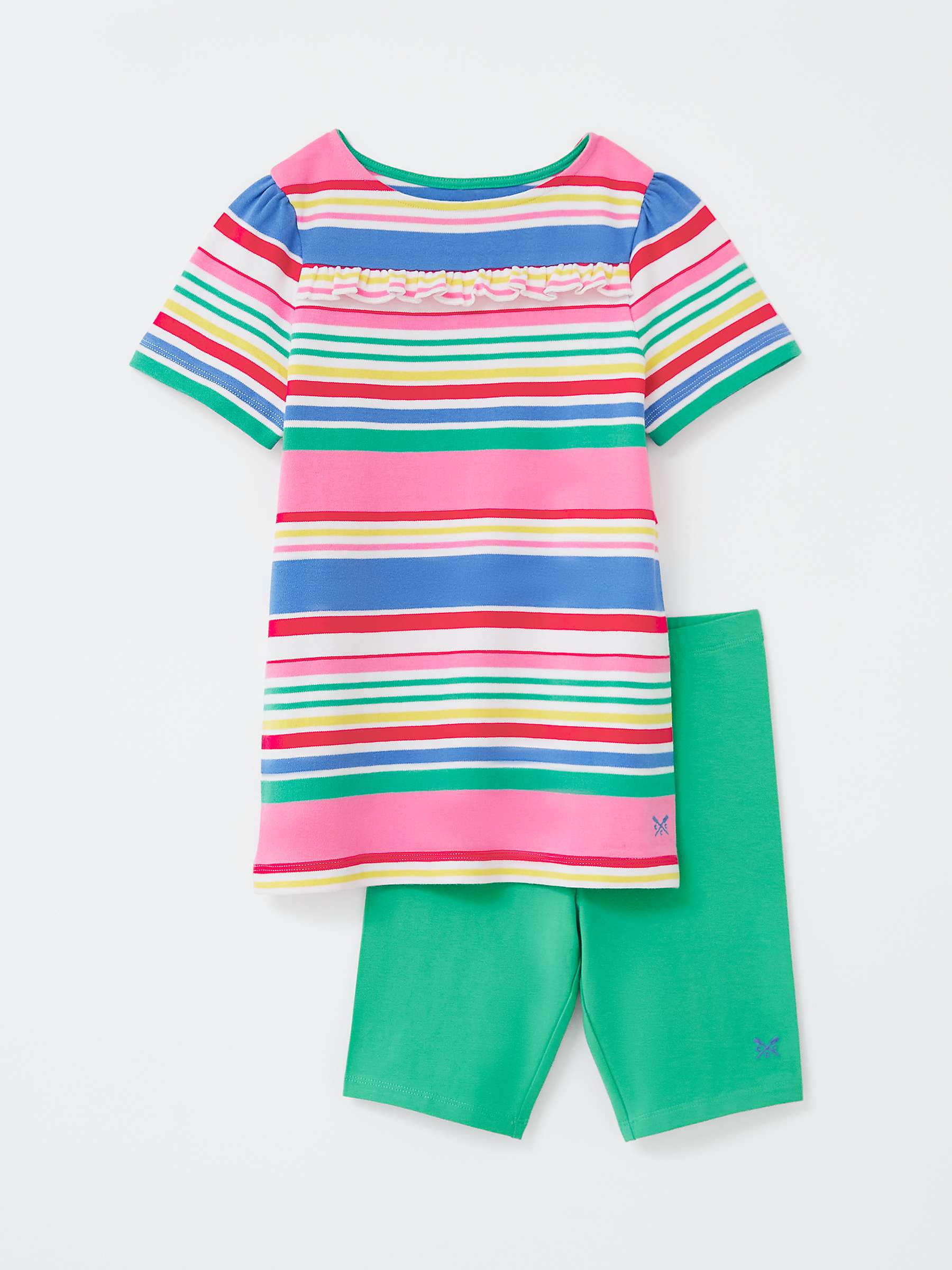 Buy Crew Clothing Kids' Stripe Tunic Top & Legging Shorts Set, Multi Online at johnlewis.com