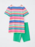 Crew Clothing Kids' Stripe Tunic Top & Legging Shorts Set, Multi, Multi