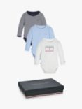 Tommy Hilfiger Baby Bodysuits Gift Set, Pack of 3, Chambray Sky