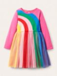 Mini Boden Rainbow Tulle Dress, Tickled Pink
