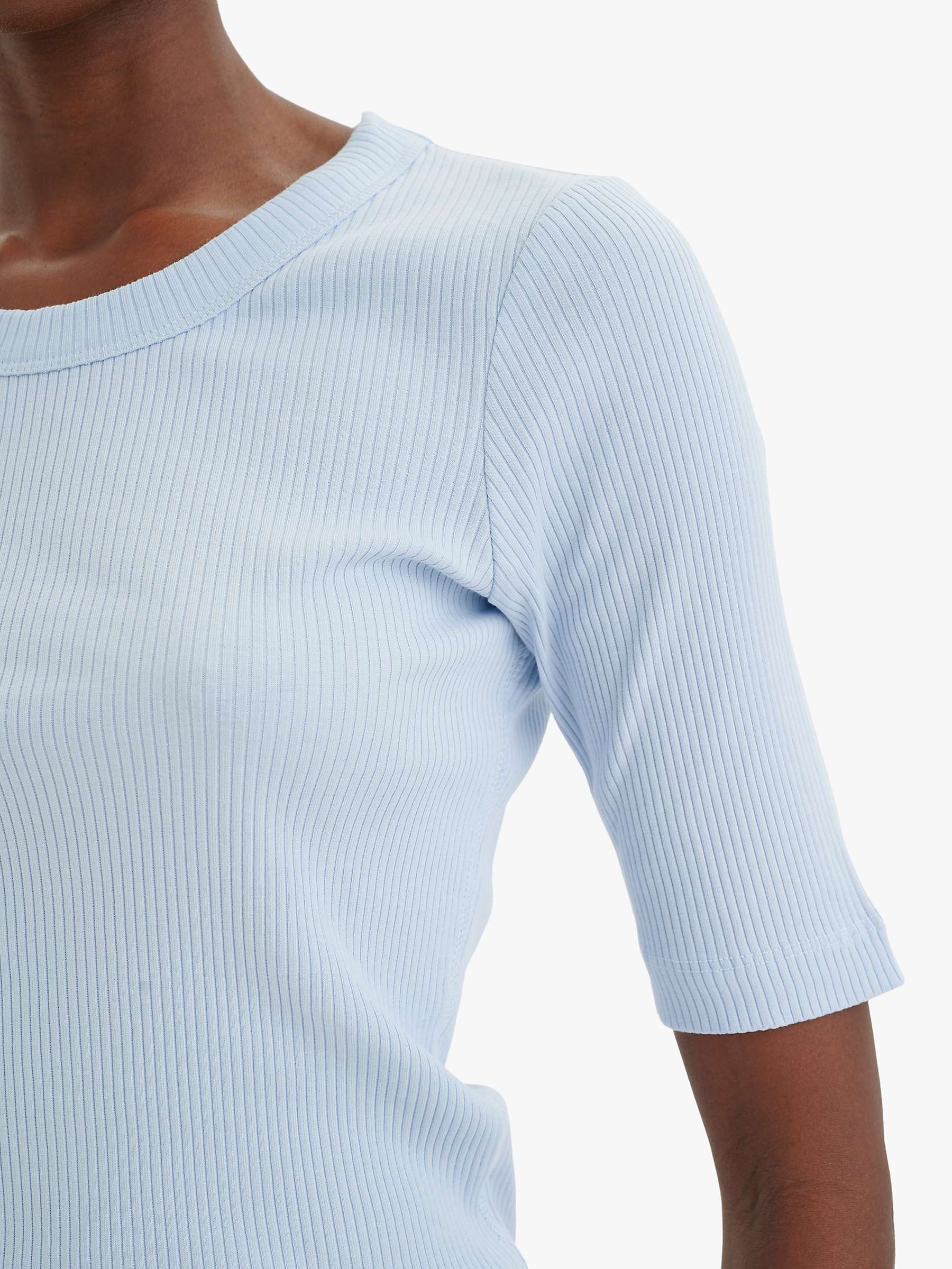 InWear Dagna Short Sleeve T-Shirt, Bleached Blue at John Lewis & Partners