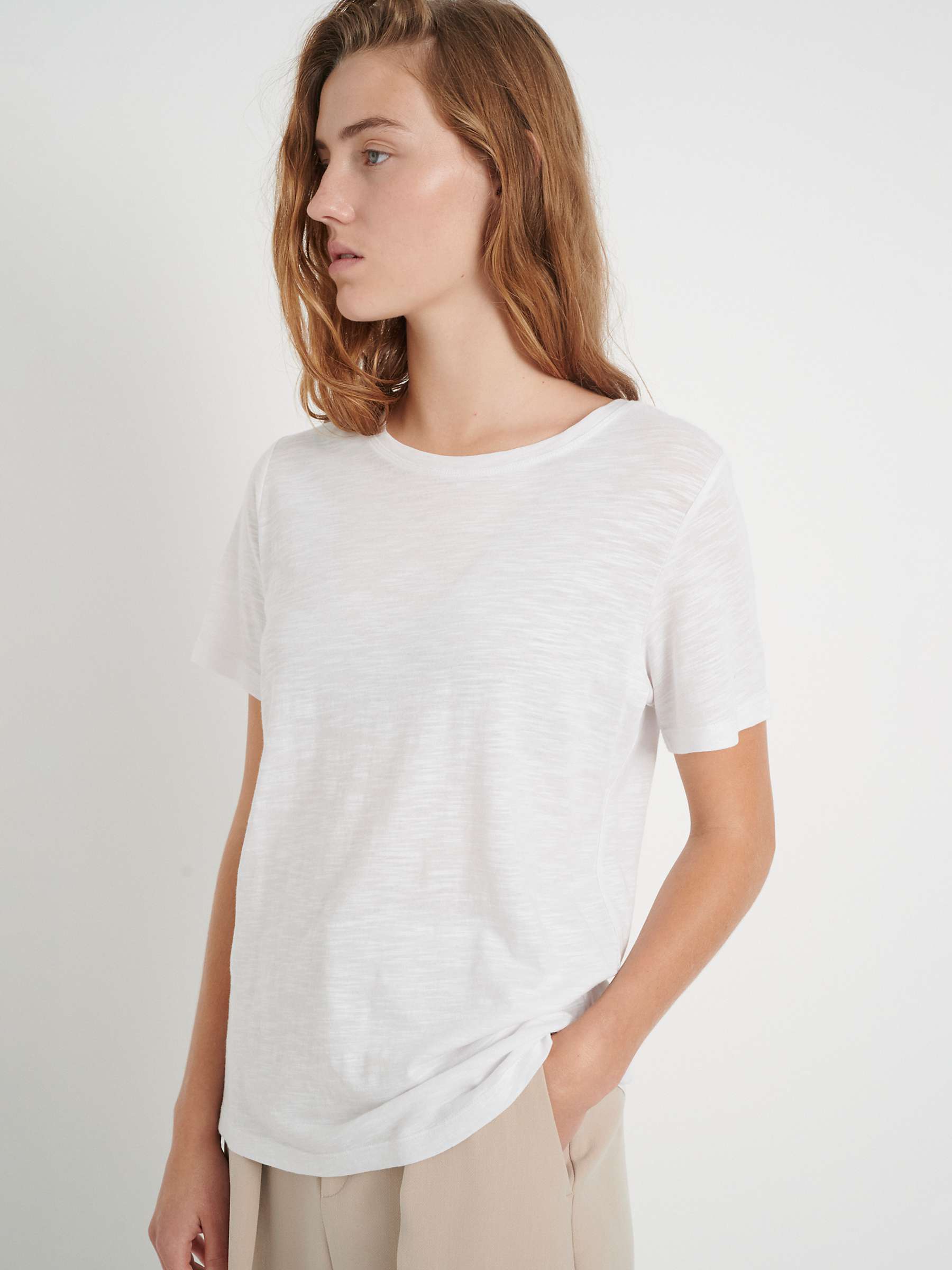 InWear Alma Plain T-Shirt, Pure White at John Lewis & Partners