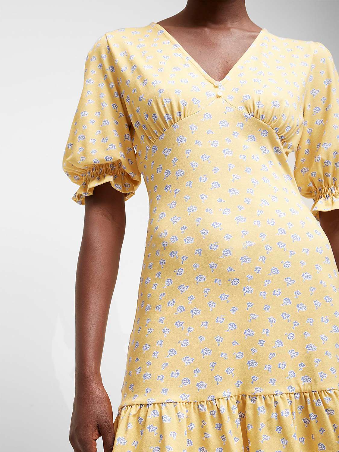 Buy French Connection Peony Doria Mini Dress, Golden Glaze Online at johnlewis.com