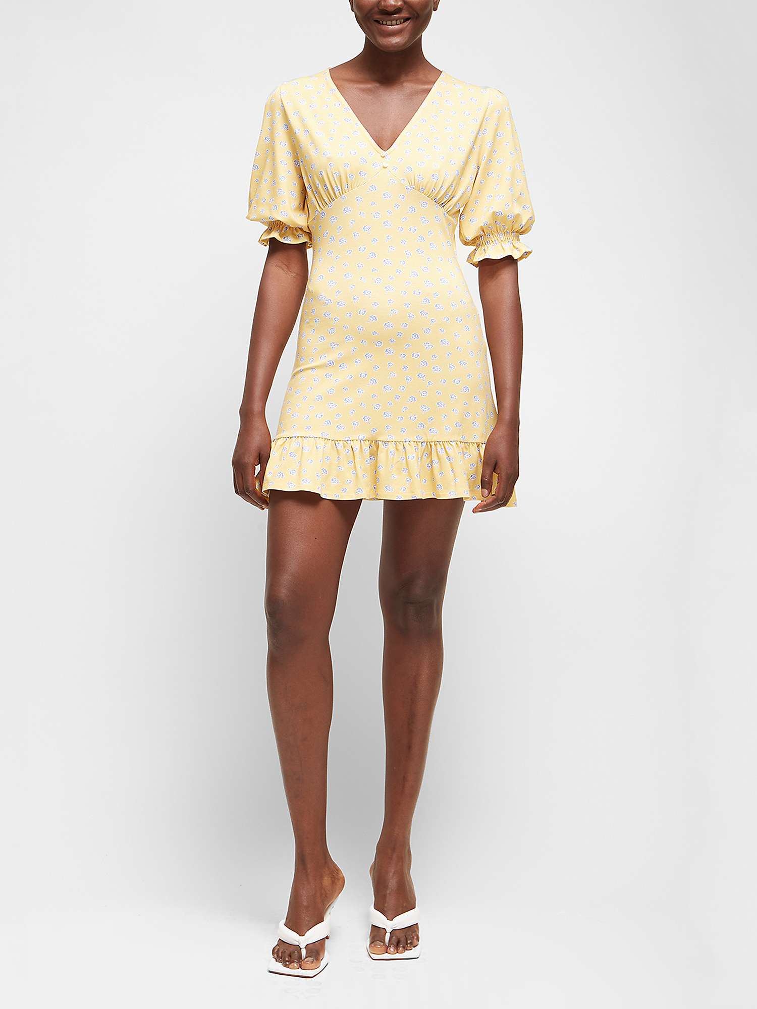 Buy French Connection Peony Doria Mini Dress, Golden Glaze Online at johnlewis.com