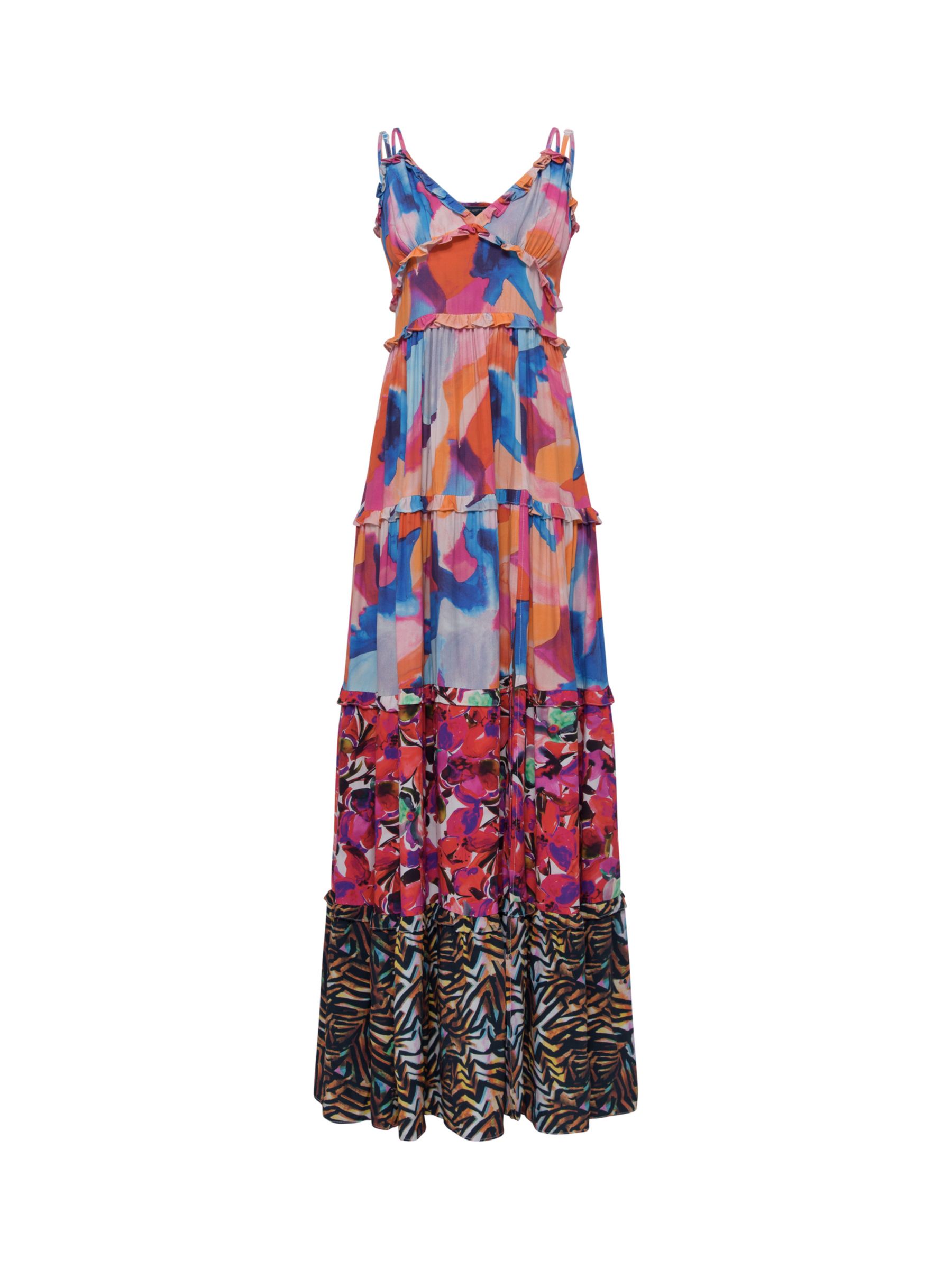 French Connection Isadora Delphine Contrast Print Maxi Dress, Multi at ...