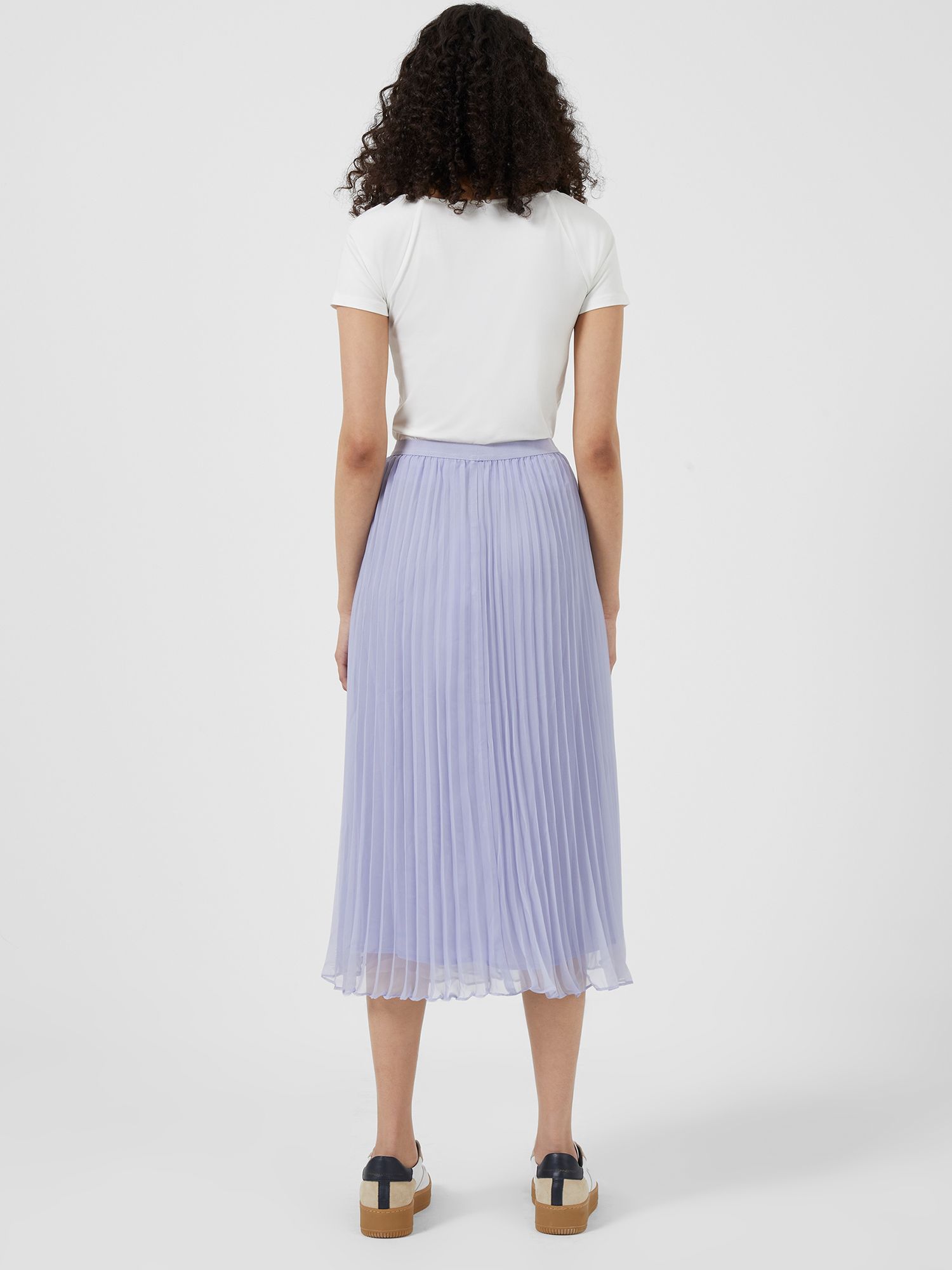 French Connection Ella Pleated Midi Skirt, Cosmic Sky at John Lewis ...