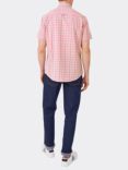 Crew Clothing Dulwich Check Short Sleeve Shirt, Pink