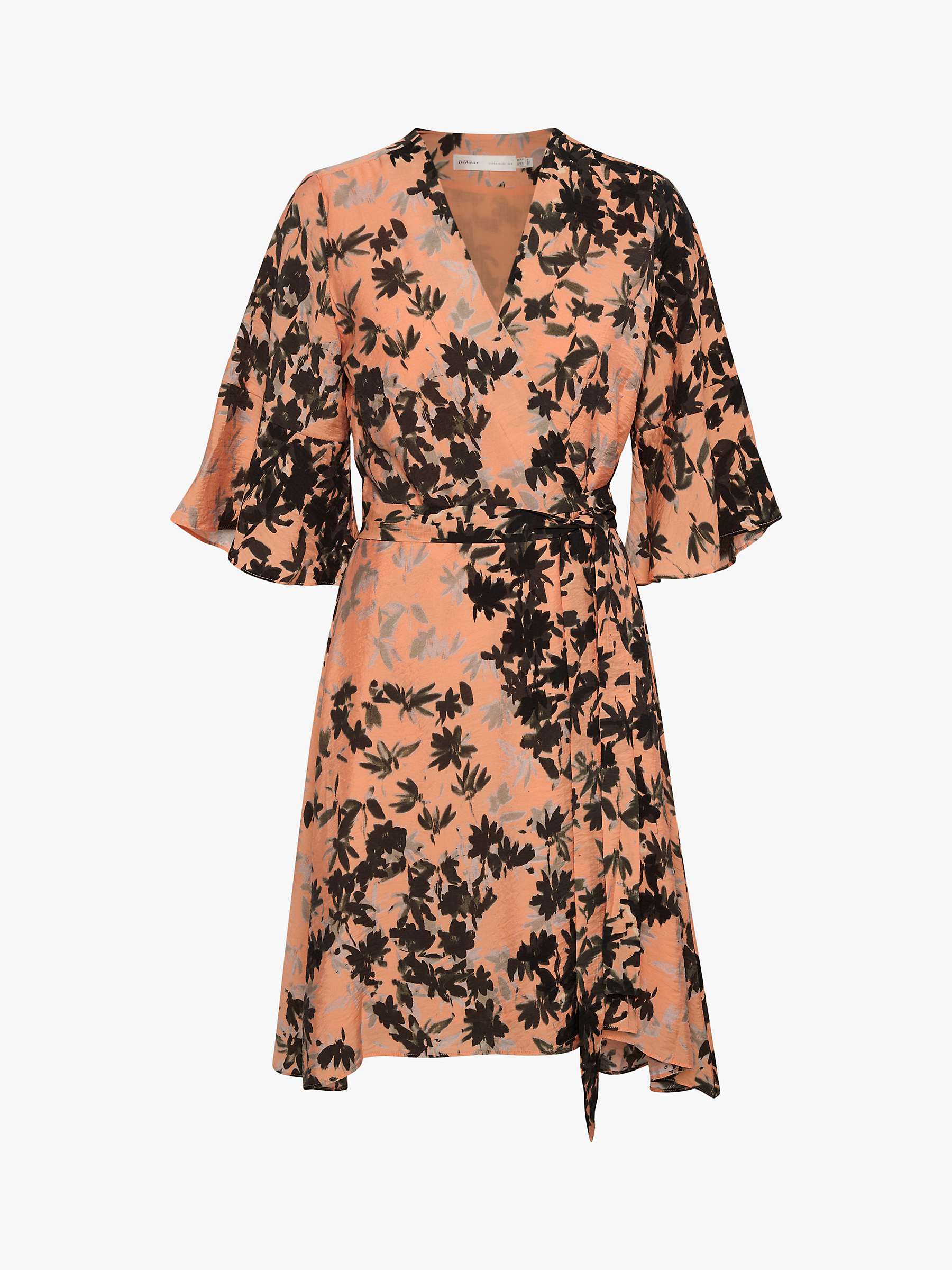 Buy InWear Vulio Hazini Floral Print Midi Dress, Coral Reef Online at johnlewis.com