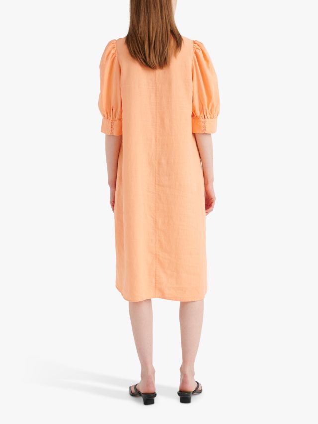 INWEAR Kiko Drawstring Waist Maxi Dress in Melon Juice