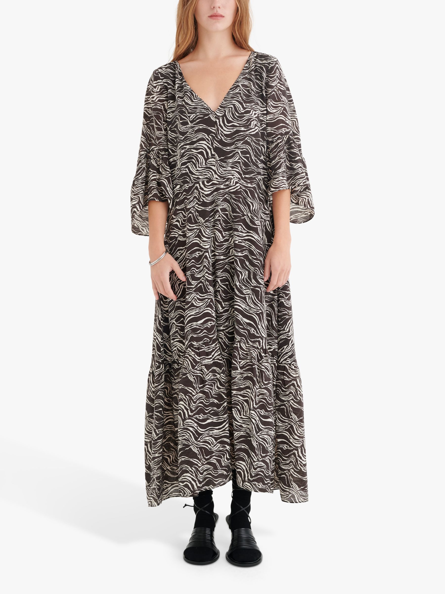 InWear Vagga Scratch Print Maxi Dress, Truffle/Multi at John Lewis ...