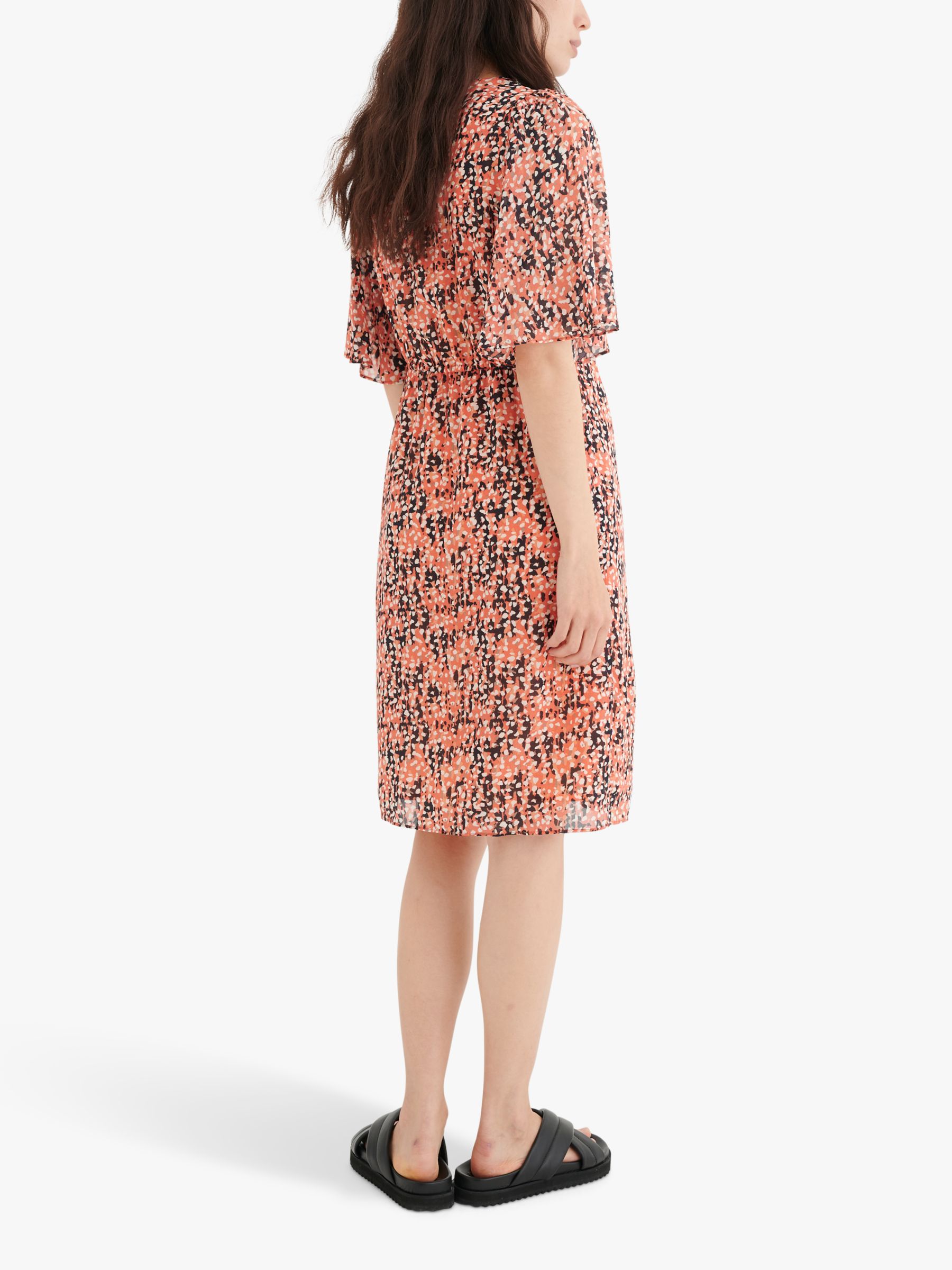 InWear Veree Abstract Print Dress, Coral/Multi, 8