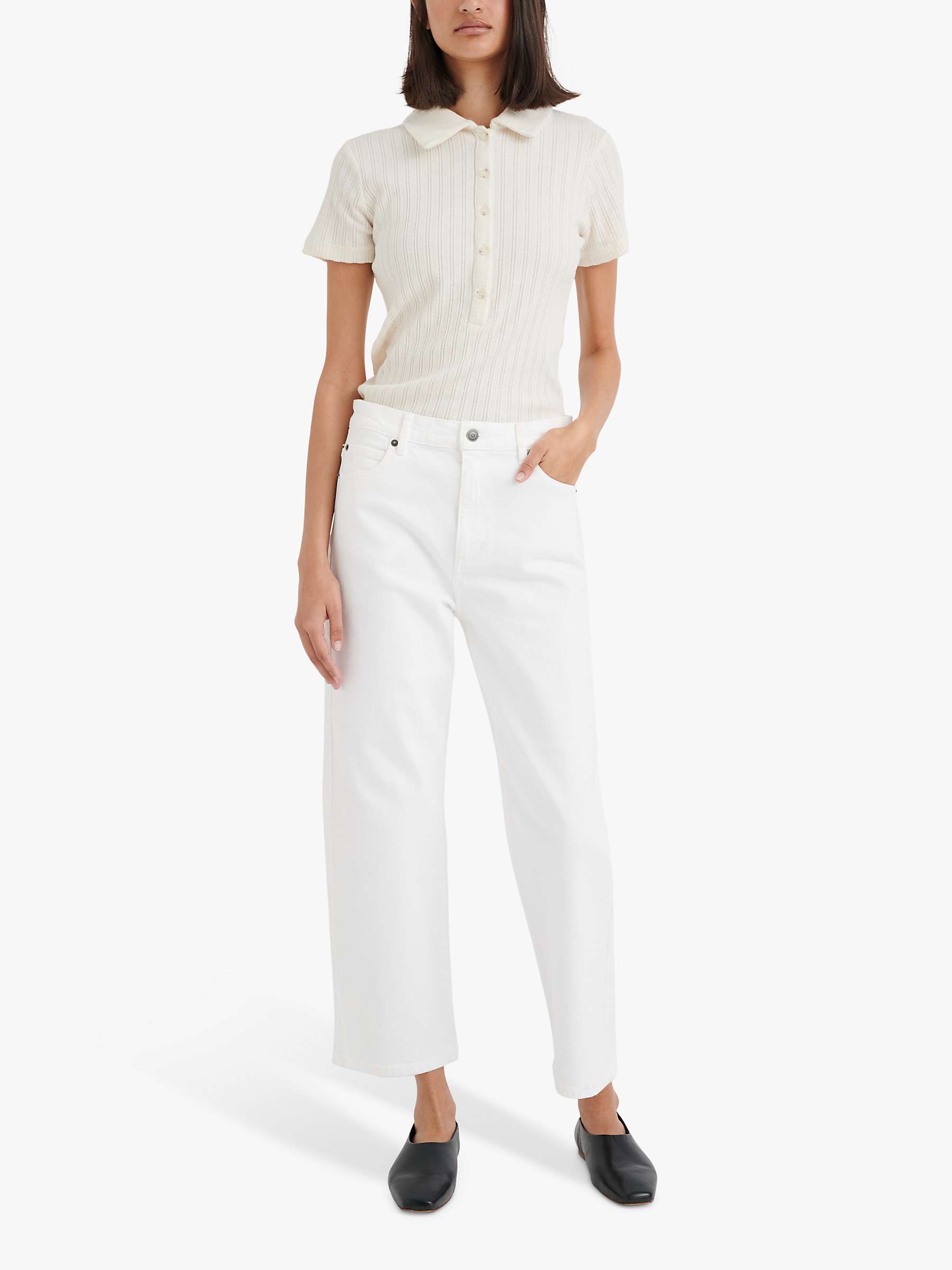 Buy InWear Kiko Stripe Linen Blend Shirt, Black/White Online at johnlewis.com