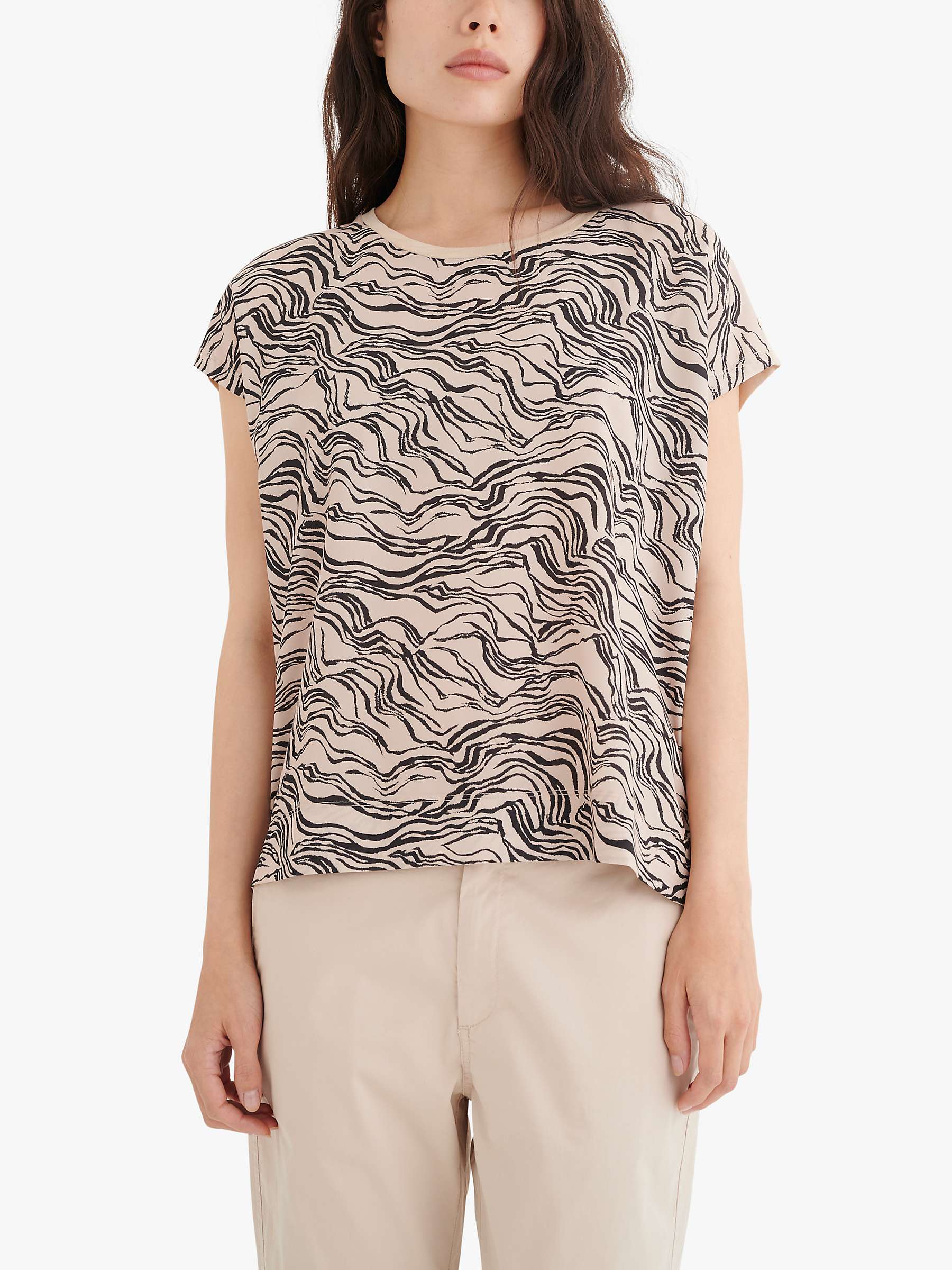 Buy InWear Sicily Abstract Print T-Shirt, Truffle Online at johnlewis.com