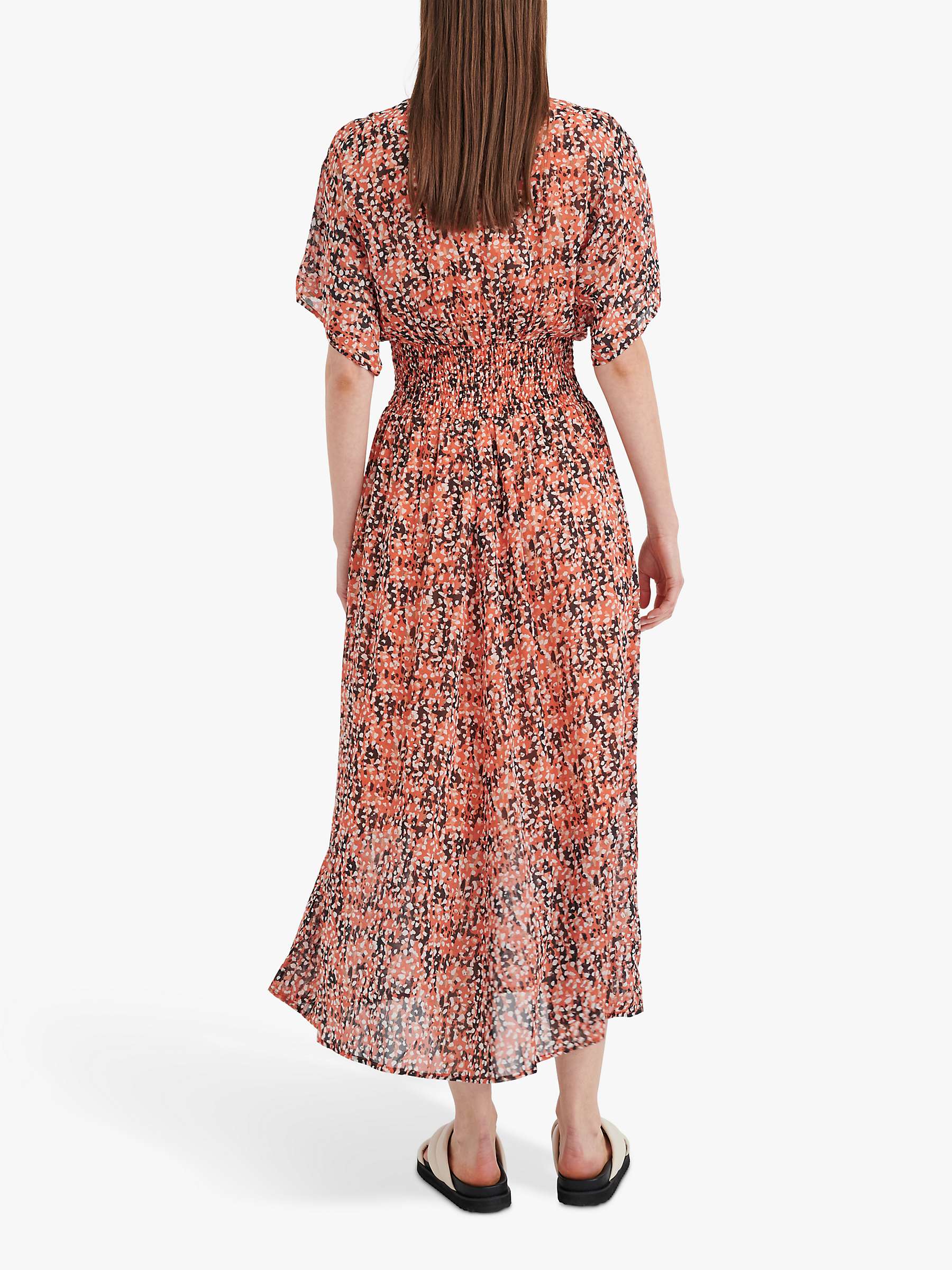 Buy InWear Veree Ditsy Print Midi Dress, Coral/Multi Online at johnlewis.com