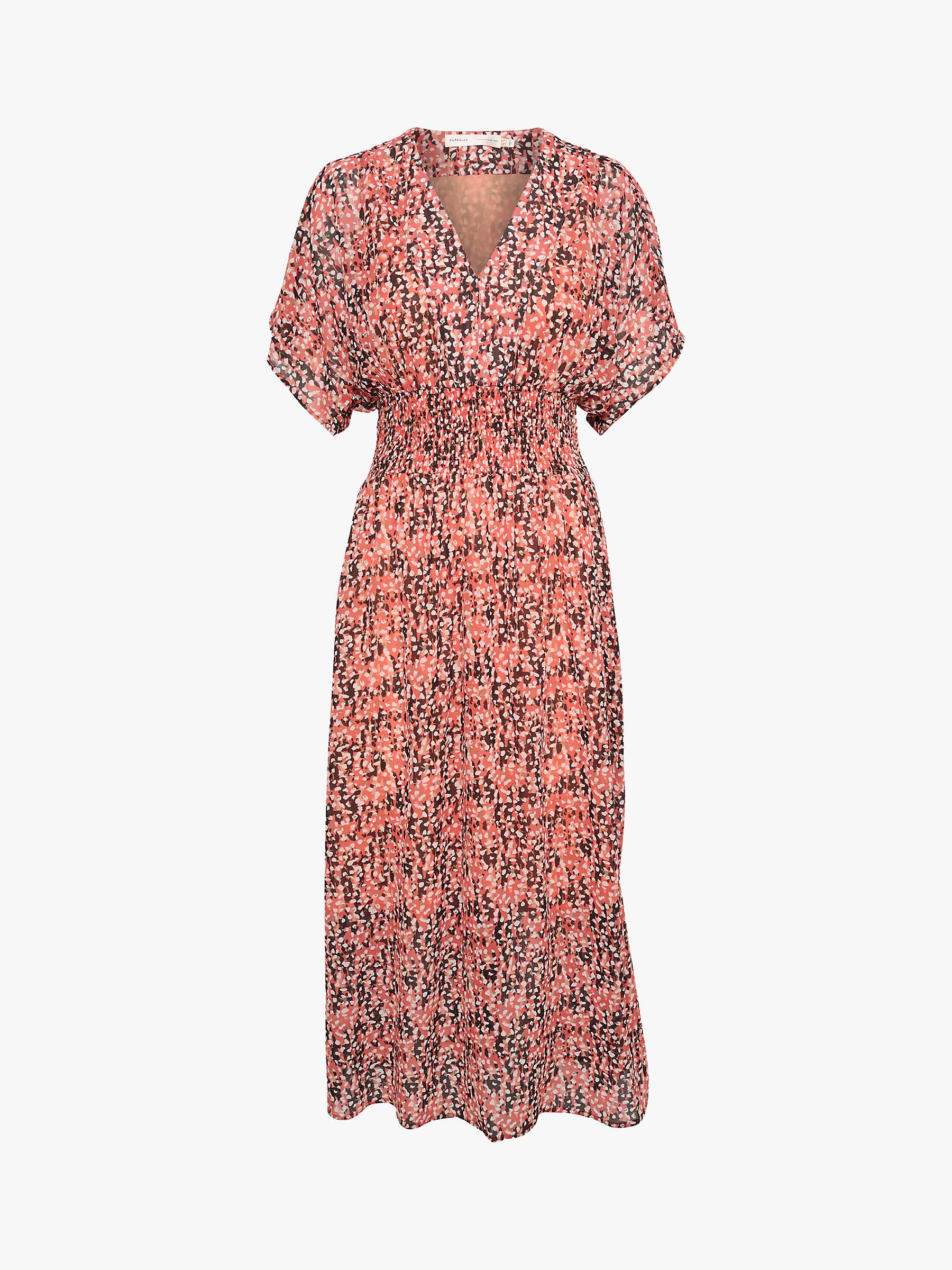 Buy InWear Veree Ditsy Print Midi Dress, Coral/Multi Online at johnlewis.com
