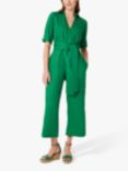 Hobbs Tazmin Linen Jumpsuit, Amazon Green