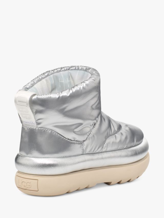 UGG Classic Puff Ankle Boots Metallic Silver 3