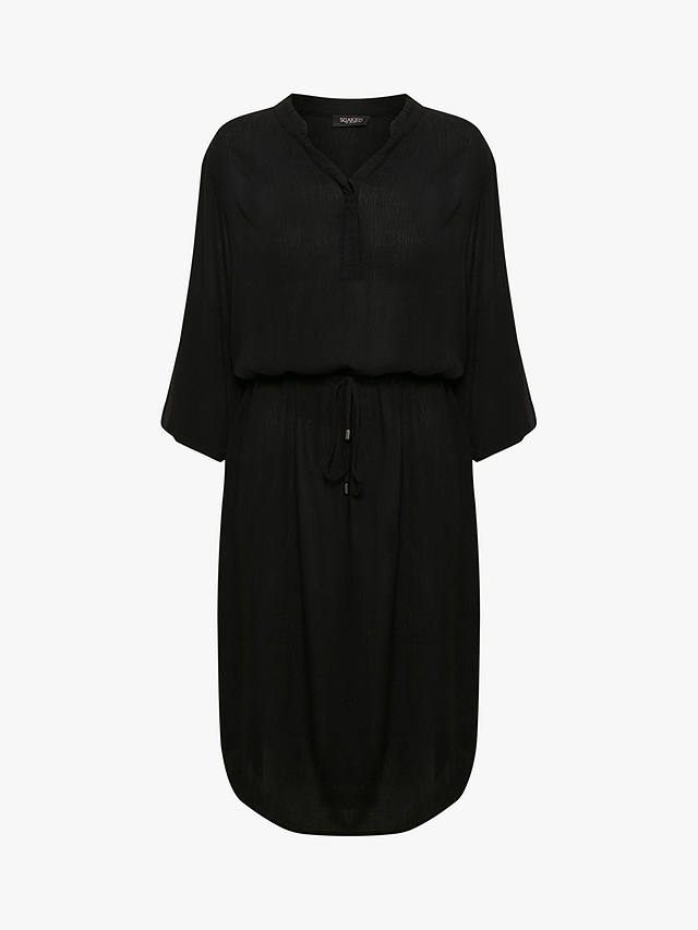 Soaked In Luxury Zaya Midi Shirt Dress, Black