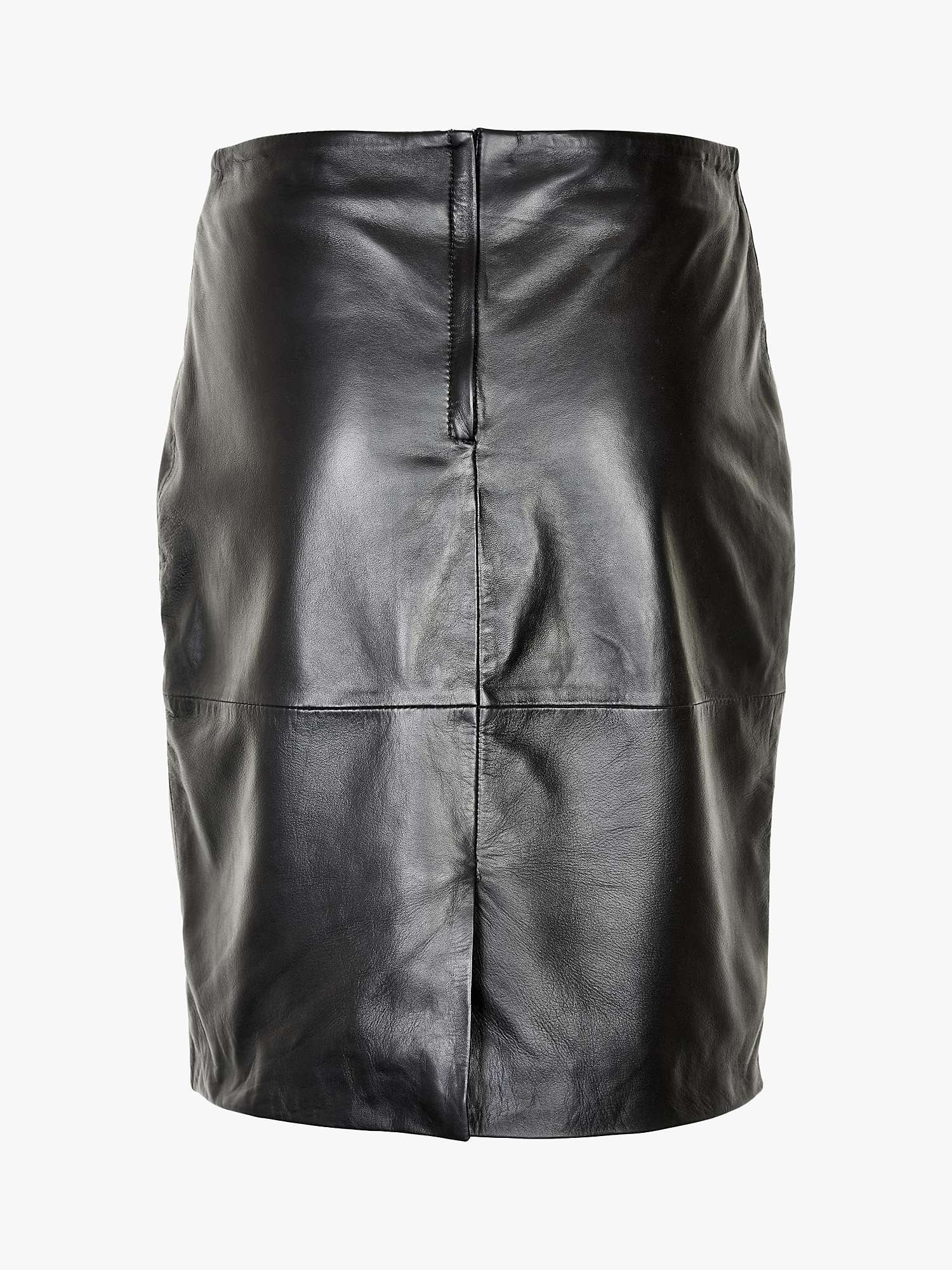 Buy Soaked In Luxury Folly Pencil Leather Skirt, Black Online at johnlewis.com