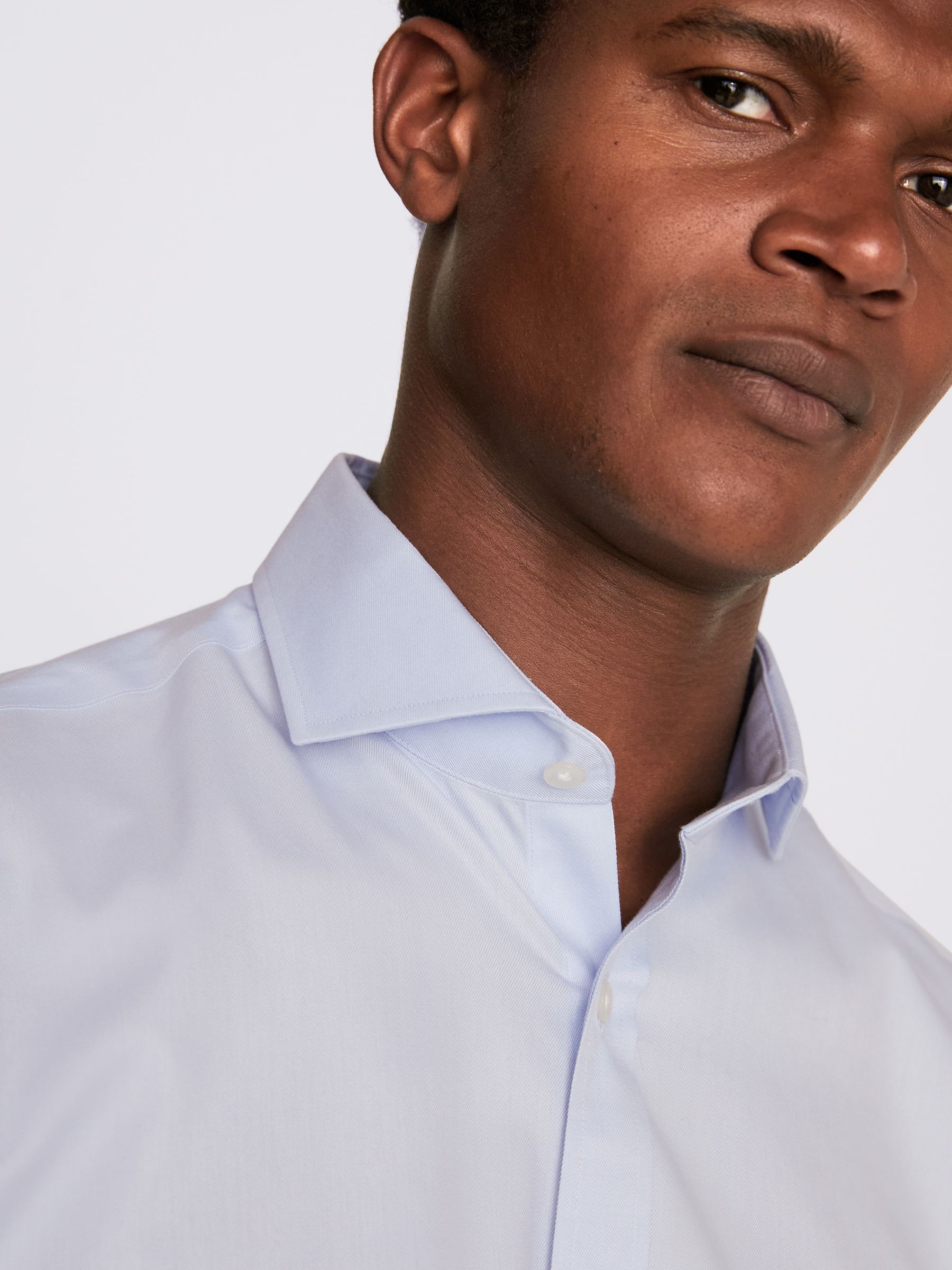 Buy Moss Tailored Fit Double Cuff Non-Iron Twill Shirt Online at johnlewis.com