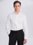 Moss 1851 Tailored Fit Double Cuff Non-Iron Twill Shirt, White