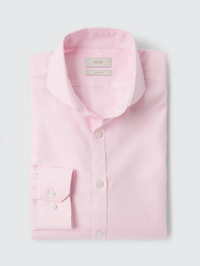 Moss Slim Royal Oxford Non-Iron Shirt, Pink