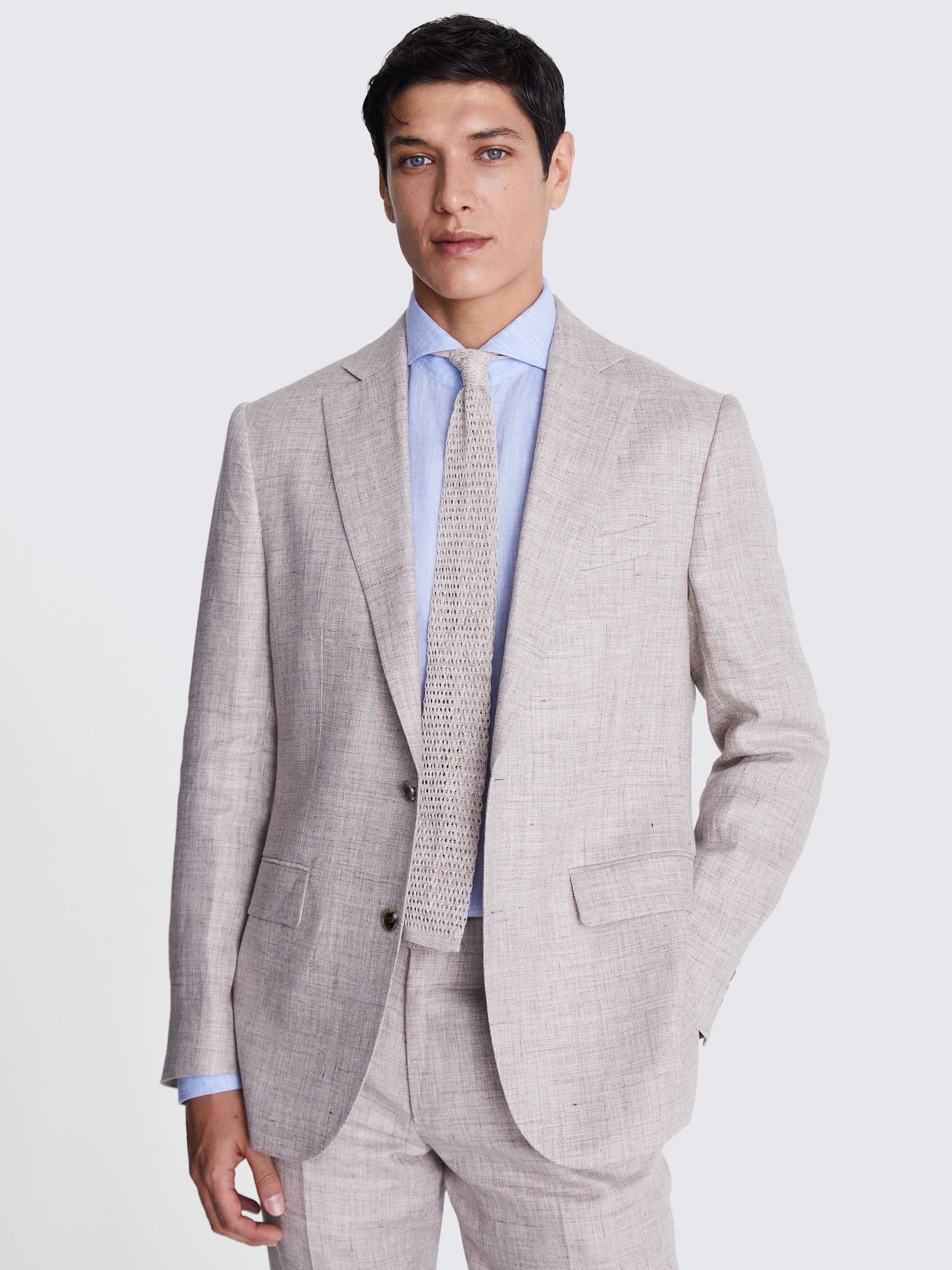 Moss Tailored Fit Linen Suit Jacket, Oatmeal, 44R
