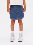 John Lewis Kids' Authentic Wash Denim Skirt, Mid Blue