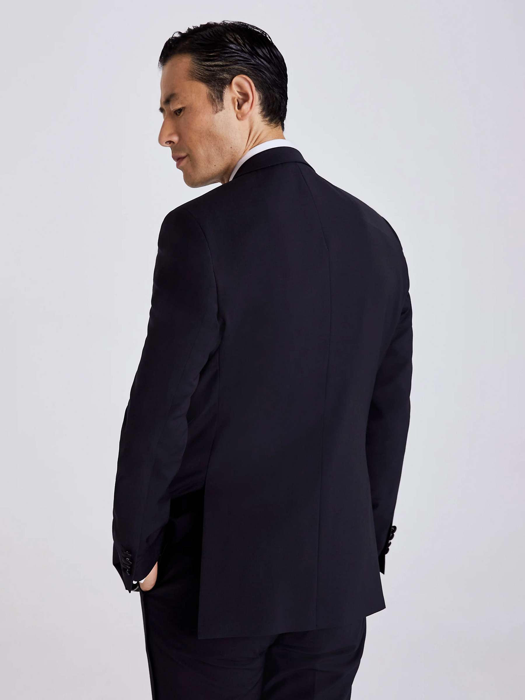 Buy Moss Tailored Fit Performance Notch Lapel Dress Jacket, Black Online at johnlewis.com