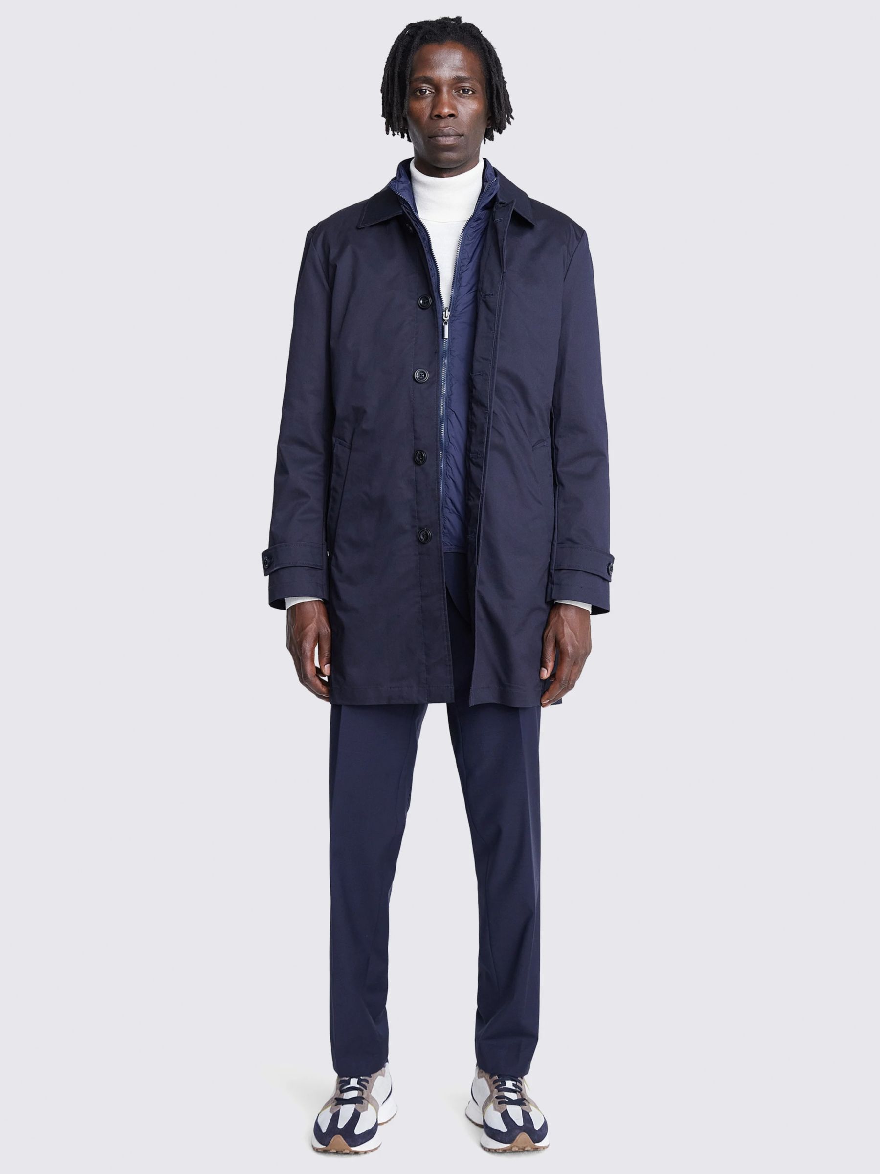 Moss Tailored Raincoat, Indigo at John Lewis & Partners