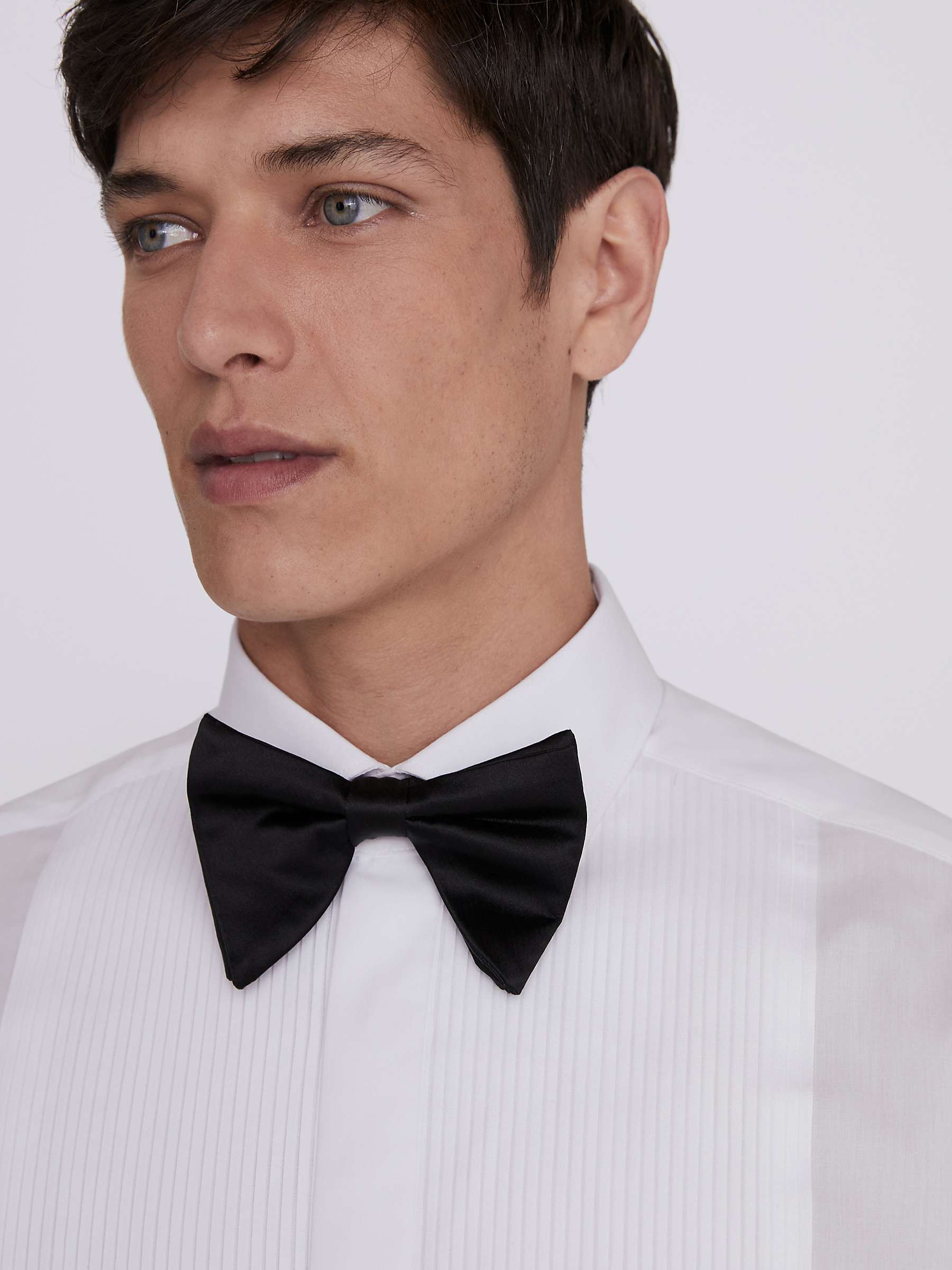 Buy Moss Tailored Fit Pleated Dress Shirt, White Online at johnlewis.com
