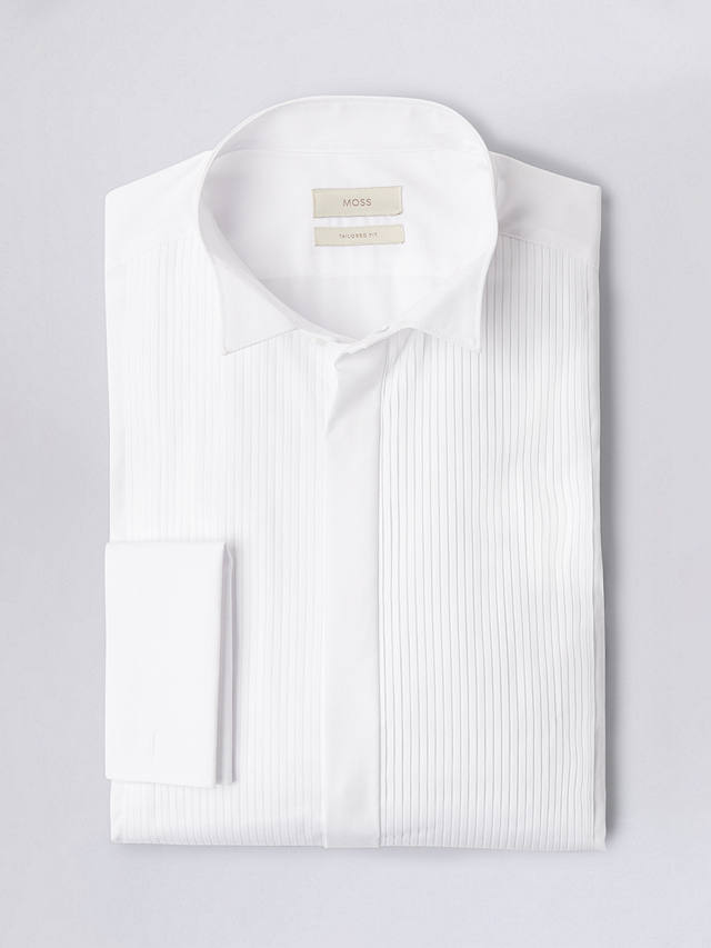 Moss Tailored Fit Wing Collar Dress Shirt, White