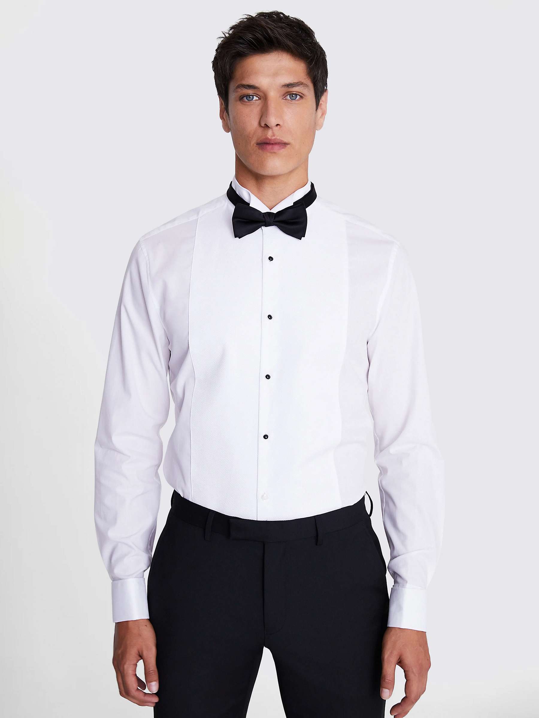 Buy Moss Marcella Slim Fit Wing Collar Dress Shirt, White Online at johnlewis.com