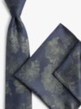 Moss Floral Tie & Handkerchief Set