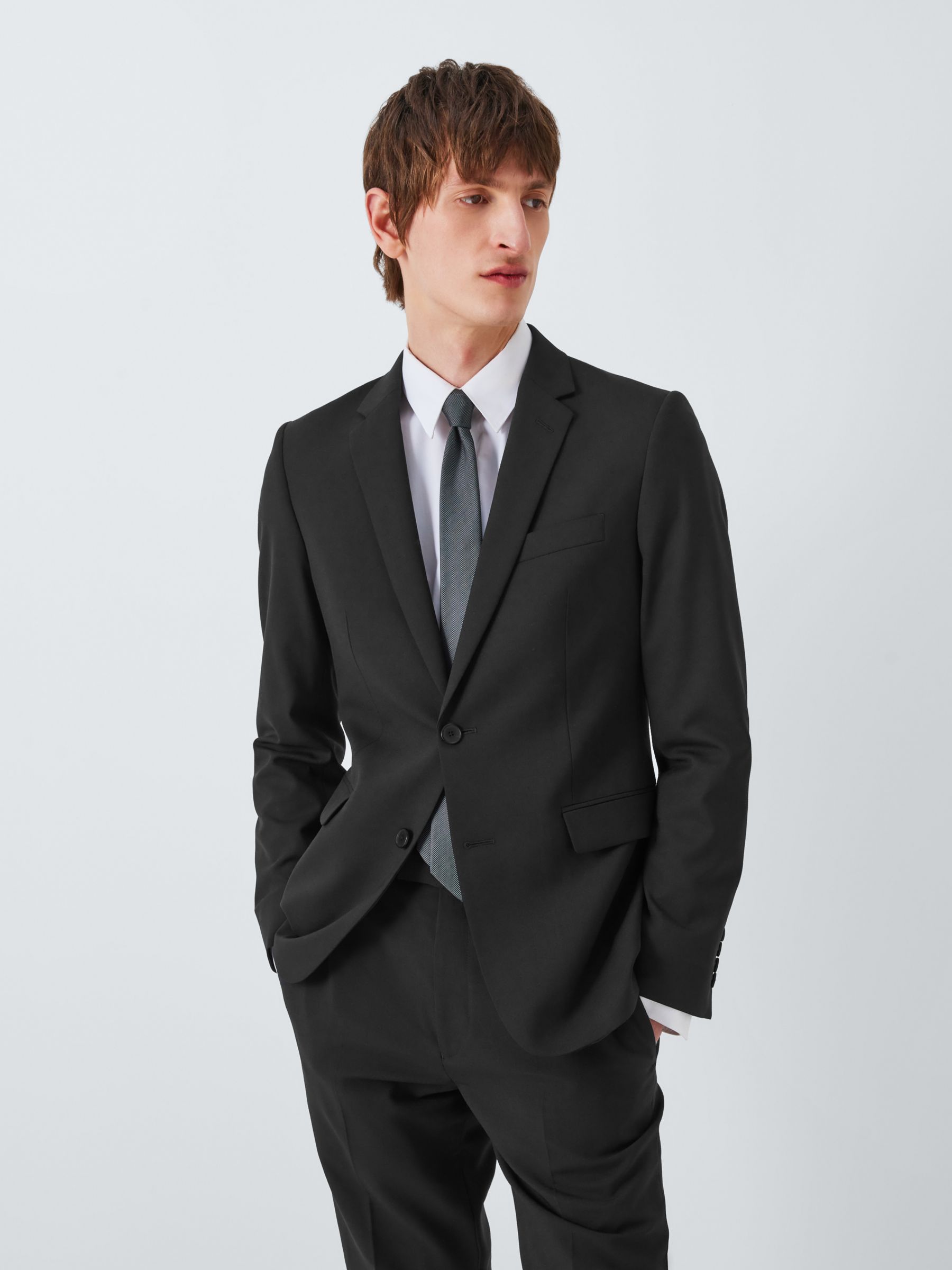 Slim Fit Men's Silver Grey 2 Button Notch Lapel Suit