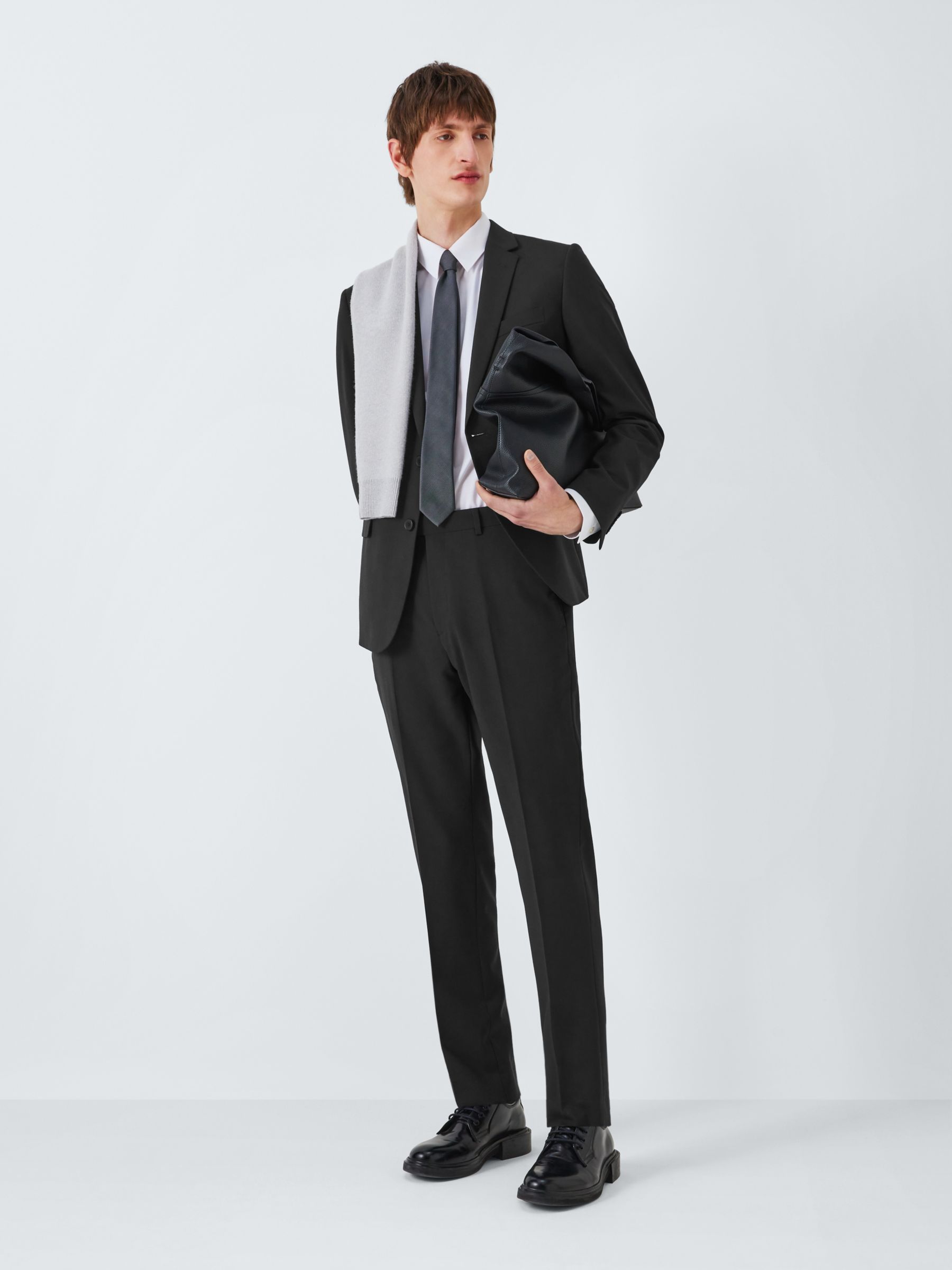 Kin Wool Blend Slim Fit Notch Lapel Suit Jacket, Black, 36R