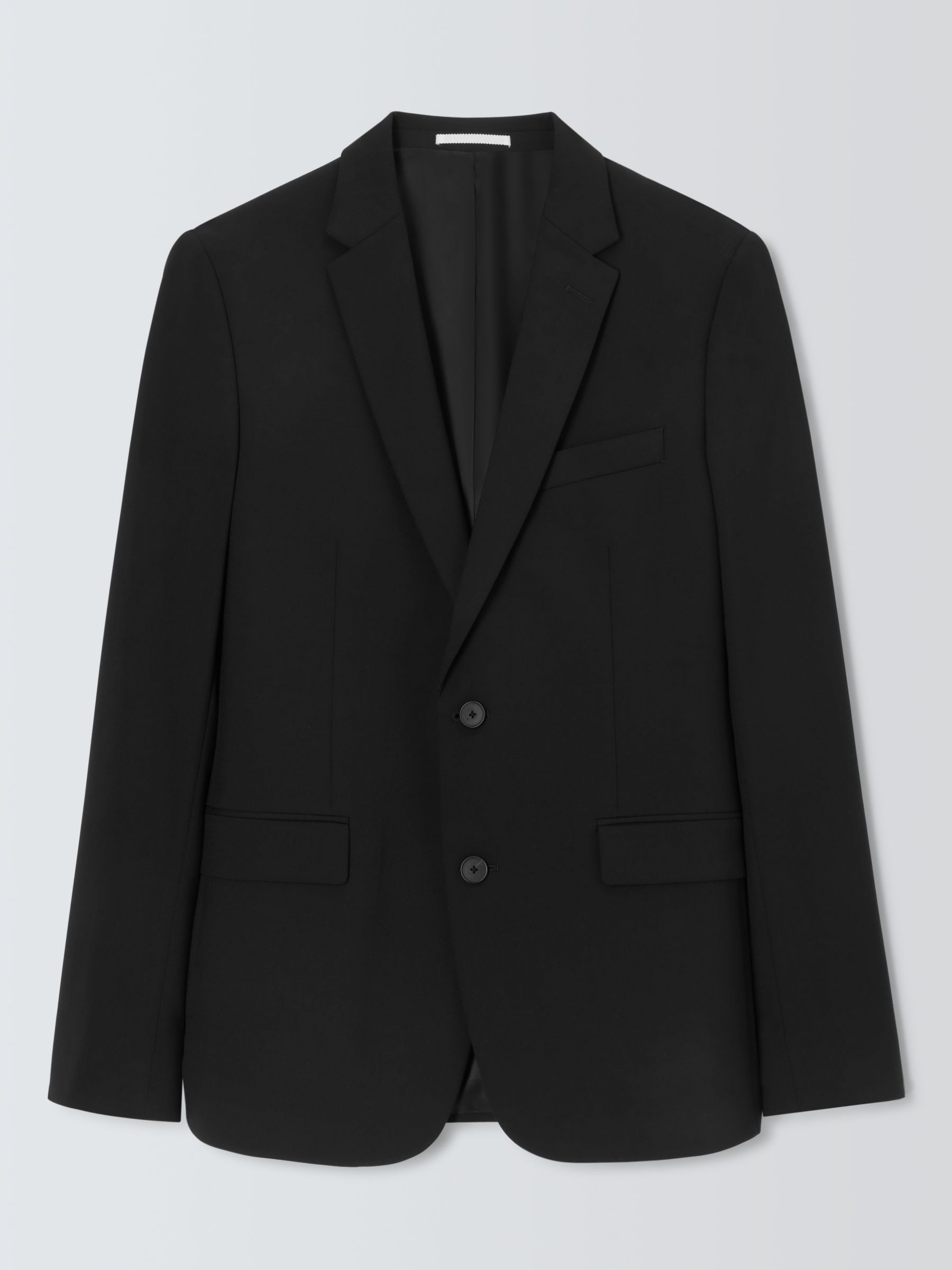 Kin Wool Blend Slim Fit Notch Lapel Suit Jacket, Black at John Lewis ...