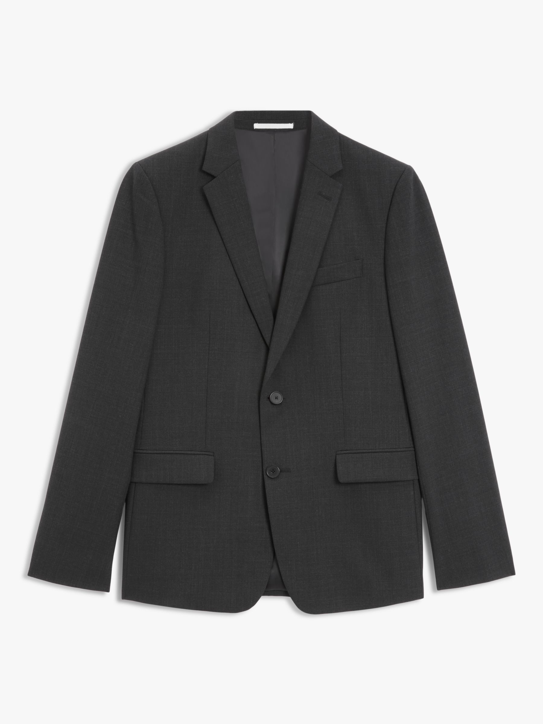 Kin Wool Blend Slim Fit Notch Lapel Suit Jacket, Charcoal at John Lewis ...
