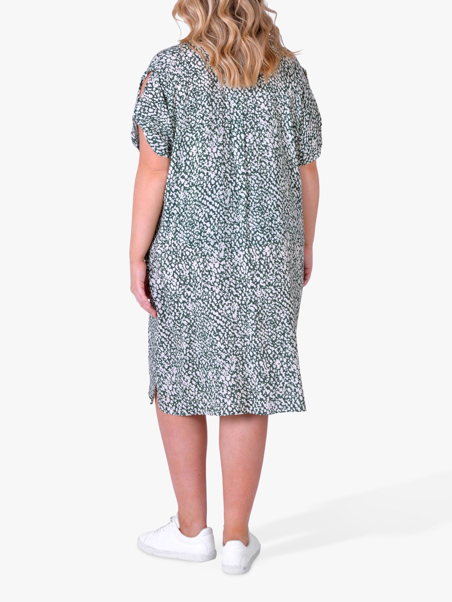 Buy Live Unlimited Animal Print Cocoon Shirt Dress, Green/Multi Online at johnlewis.com