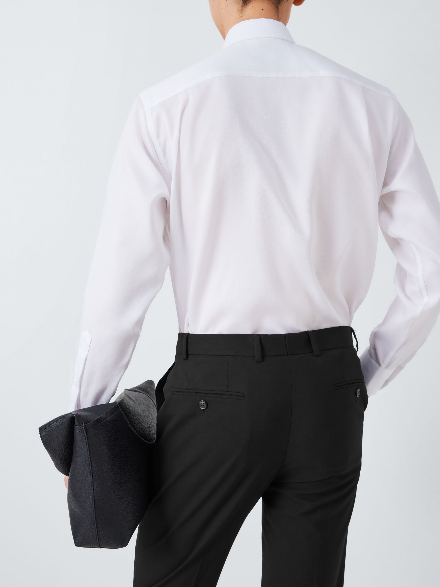 John Lewis Slim Fit Starter Suit Trousers, Black, 30R